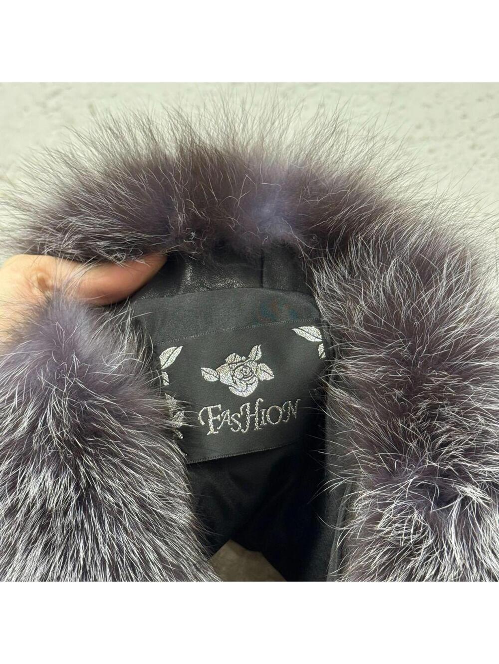 Vintage Y2K Rabbit & Silver Fox Fur Jacket - Picture 7 of 8